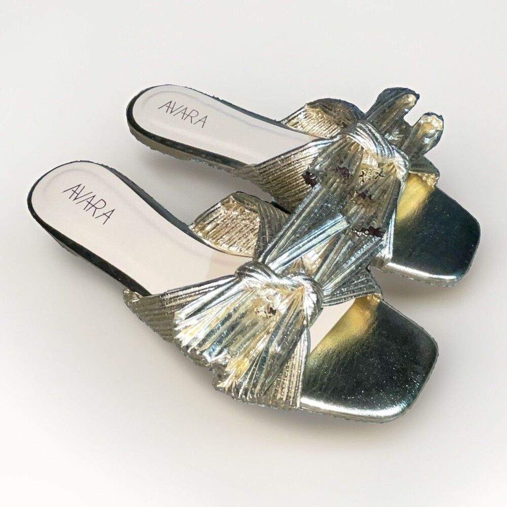 AVARA WOMEN'S Ariel Gold Knot Sandals Size 11